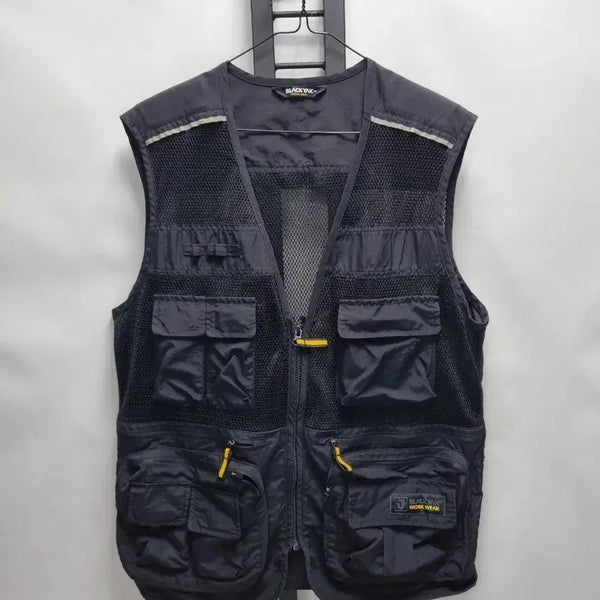 [BUNJANG] Black Yak Workwear Multi-Pocket Mesh Vest Black / 블랙야크 워크웨어 조끼 멀티포켓 메쉬 베스트 블랙 100