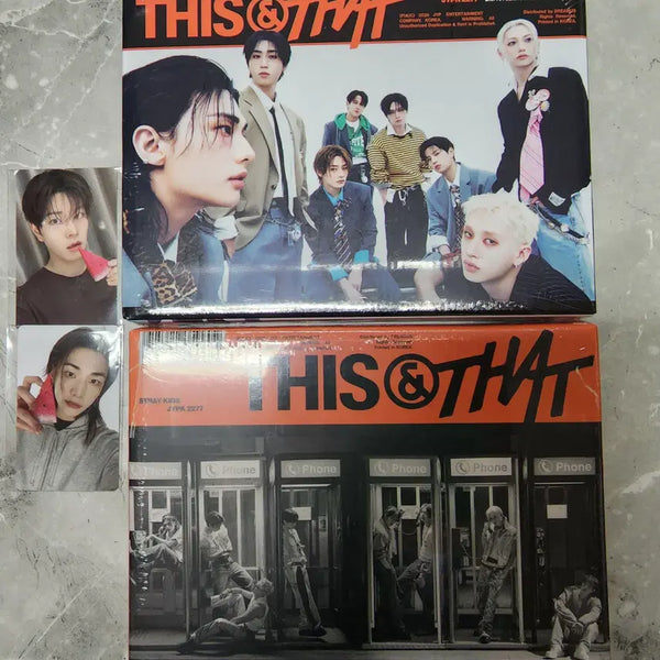 [BUNJANG] Stray Kids 'All About Luv' Unsealed Album 2 Types Set (Includes Fanshop POB Hyunjin, Seungmin Photocard) / 스키즈 디스앤댓 미개봉 앨범 2종 세트 (팬즈샵 특전 현진,승민 포카 포함)