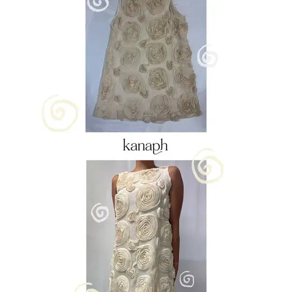 [BUNJANG] Flower Snail Pattern One-Piece Dress / flower snail one-piece