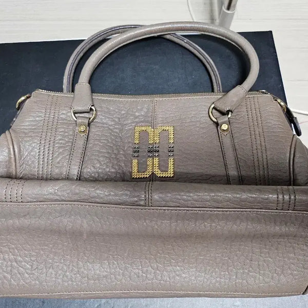 [BUNJANG] Daks Grey Leather Tote Bag / 닥스  토트백 그레이