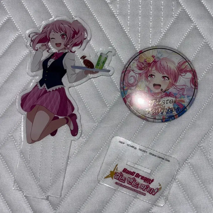 [BUNJANG] Bang Dream Maruyama Aya Hongdae Dungeon Acrylic Stand & Can Badge Bundle Set / 뱅드림 마루야마 아야 홍대던전 아크릴스탠드 캔뱃지 일괄