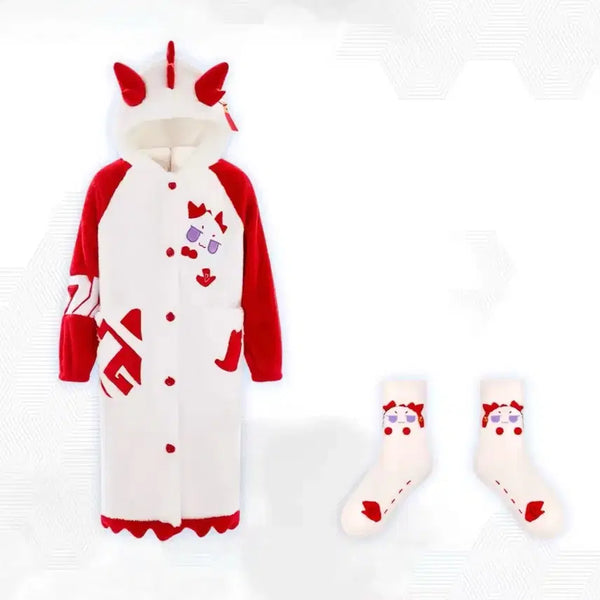 [BUNJANG] Arknights Nian Dragon Bubble Pajamas & Socks Set / 명일방주 니엔 드래곤 버블 잠옷 홈웨어 양말