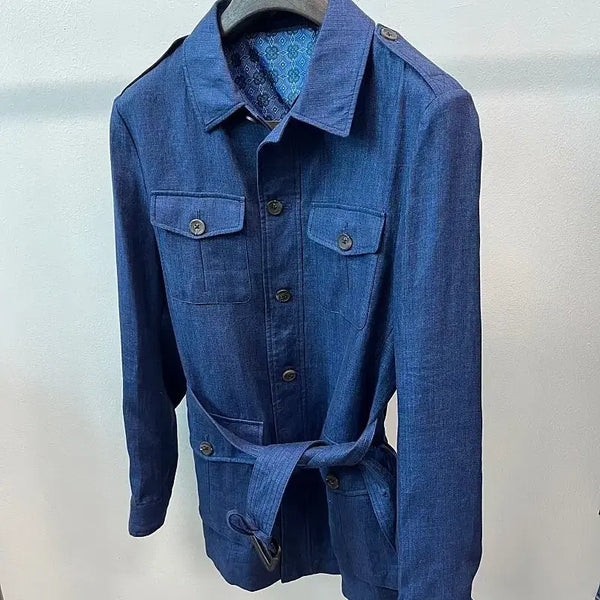 [BUNJANG] MAN ON THE BOON Belted Linen Safari Jacket / 95) 맨온더분 벨티드 린넨 사파리