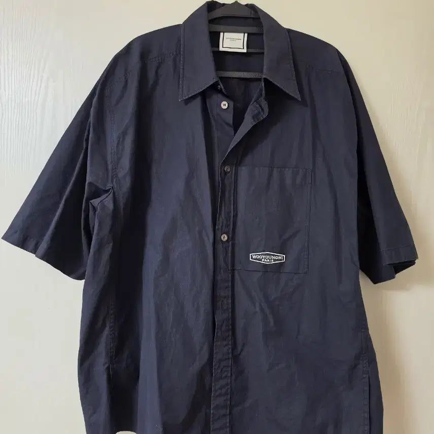 [BUNJANG] Wooyoungmi Backlog Short Sleeve Shirt Navy Size 52 / 우영미 백로그 반팔셔츠52 /110