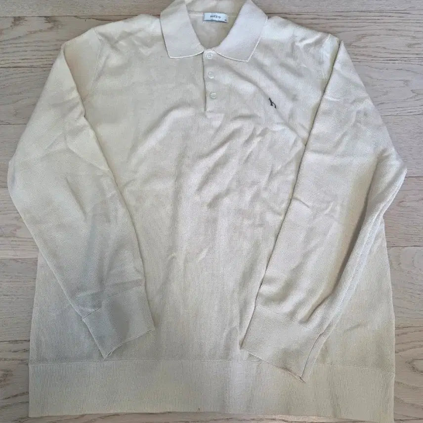 [BUNJANG] Hazzys Logo Point Long Sleeve Knit Polo / 헤지스 로고 포인트 긴팔 니트 폴로 110