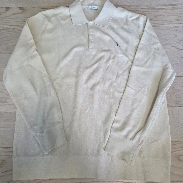 [BUNJANG] Hazzys Logo Point Long Sleeve Knit Polo / 헤지스 로고 포인트 긴팔 니트 폴로 110