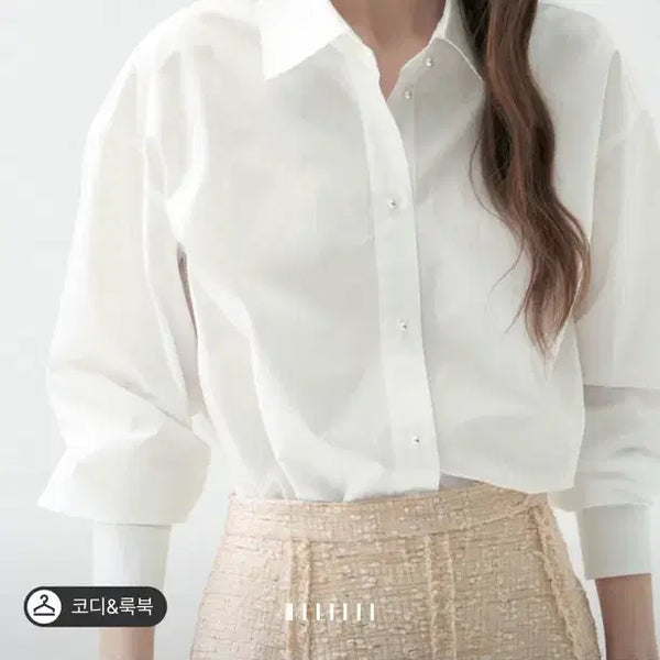 [BUNJANG] Lanvin Roundham Logo Bead Shirt / 랑방 라운드햄 로고비즈셔츠