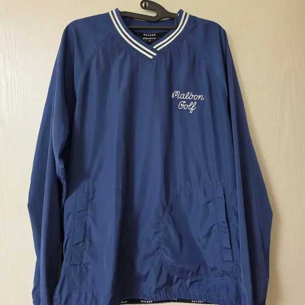 [BUNJANG] Malbon Golf Windbreaker Jumper Navy 95 / 말본 골프 바람막이 점퍼 네이비95