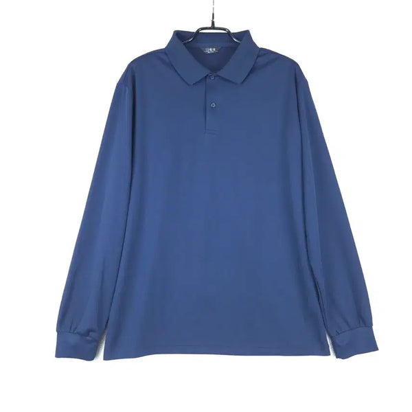 [BUNJANG] FGS Men's Navy Long-Sleeve Polo Shirt (Size 100) / FGS 남성 네이비 긴팔 카라티(100)