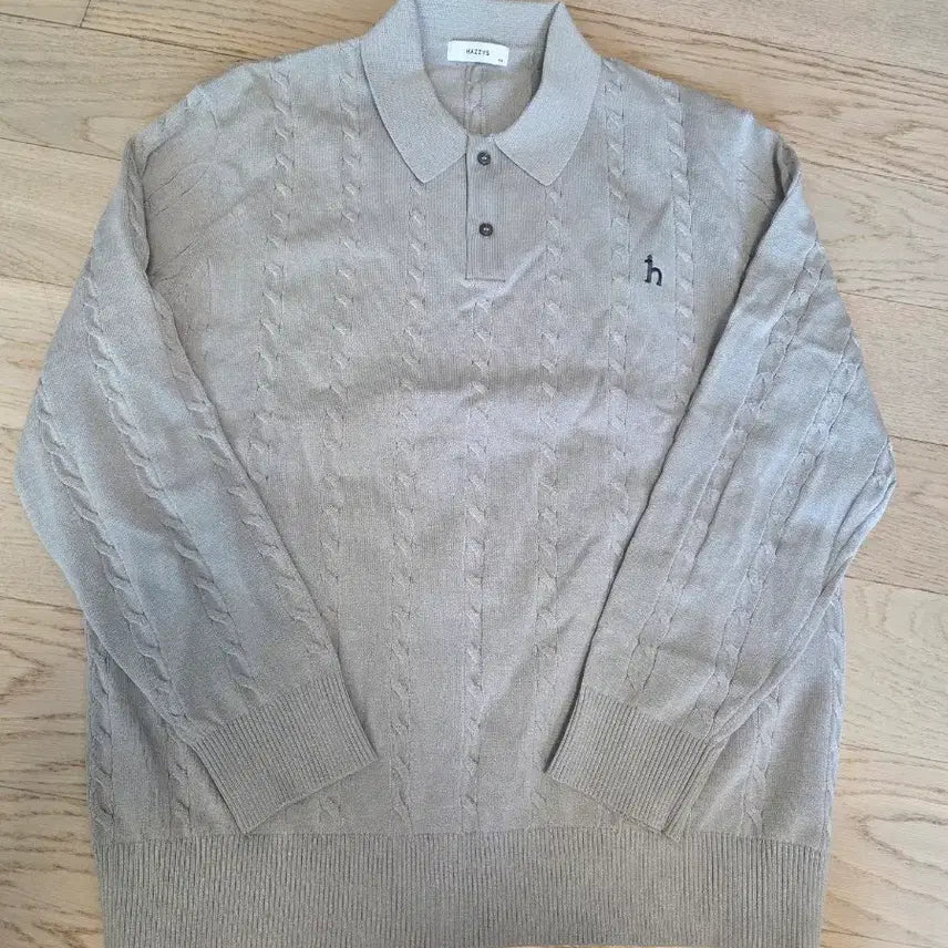 [BUNJANG] Hazzys Knit Polo Shirt Grey Size 100 / 헤지스 니트 폴로셔츠 그레이 100