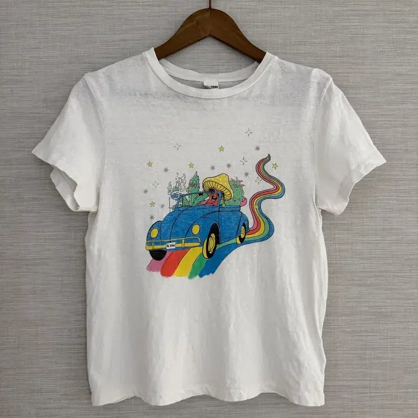 [BUNJANG] RE/DONE White Graphic T-Shirt / RE/DONE 화이트 그래픽 반팔티