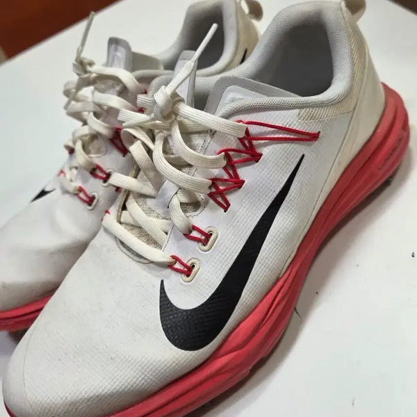 [BUNJANG] Nike Lunar Golf Shoes White/Pink 255mm / 나이키 골프화 화이트/핑크255