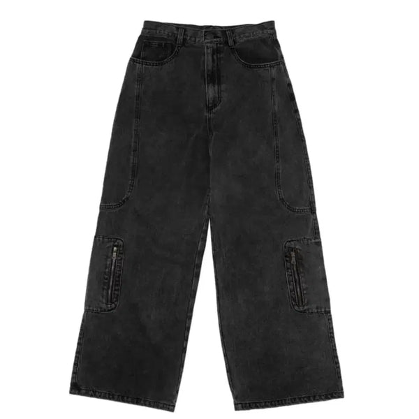 [BUNJANG] Koiseio Logo Washed Black Denim Pants / 코이세이오 로고 워시드 흑청 데님 팬츠