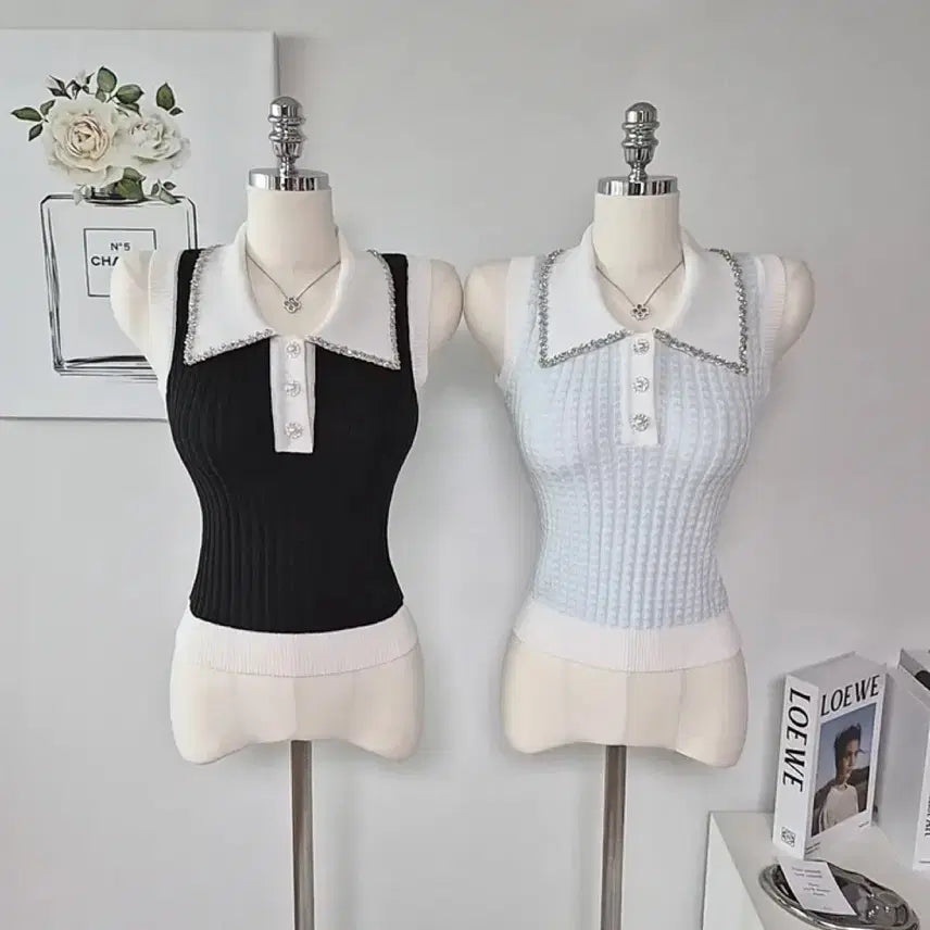 [BUNJANG] Sleeveless Knit Top / 수입의류 민소매 니트 나시