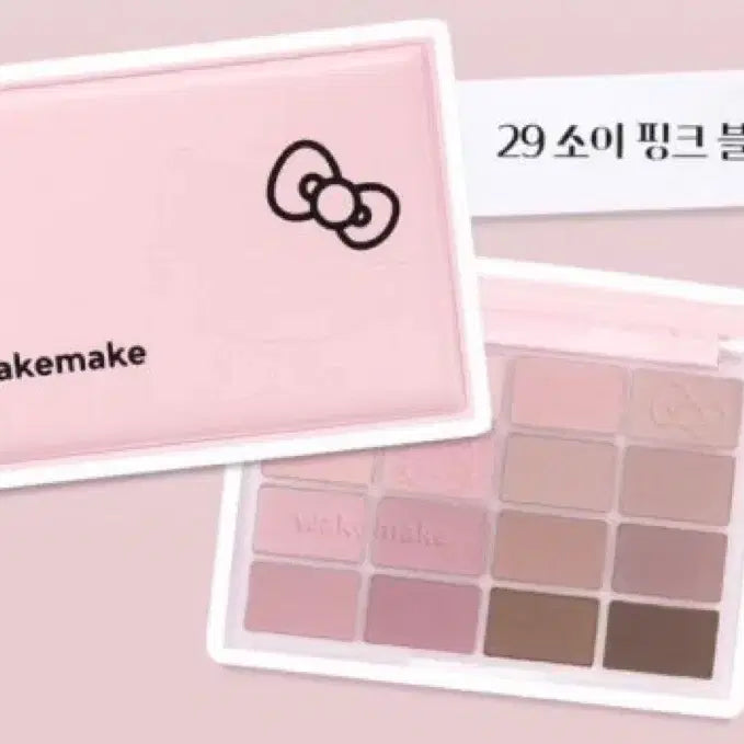 [BUNJANG] WAKEMAKE Soft Pink Blurring Kitty Edition Eyeshadow Palette / (새상품)웨이크메이크 소이핑크블러링 키티