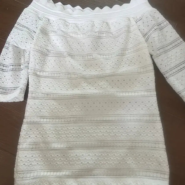 [BUNJANG] Egoist White Lace Pattern T-Shirt / 에고이스트. 66