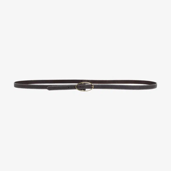 [BUNJANG] Loro Piana Slim Double Wrap Belt Chocolate Brown Leather 80 / 로로피아나 슬림 더블 랩 벨트 80 사이즈 D9S656JA