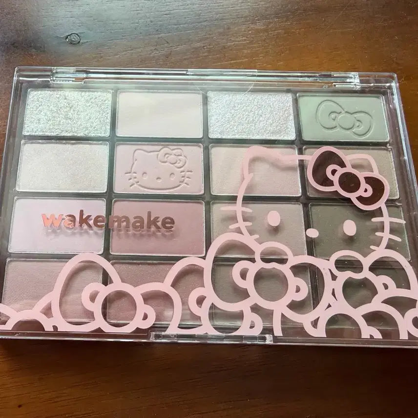 [BUNJANG] WAKEMAKE Lazy Pink Blurring Eyeshadow Palette Kitty Edition / (새상품)웨이크메이크 아이팔레트 레이지핑크 블러링 키티