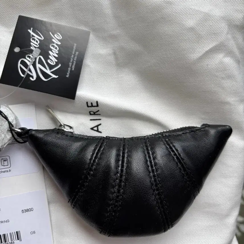 [BUNJANG] Lemaire Mini Croissant Bag Charm Black Lambskin / 르메르 미니 크루아상 키링 블랙