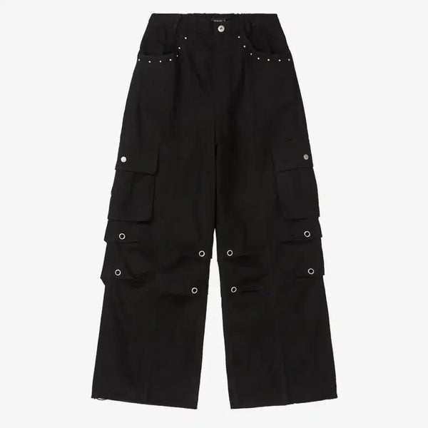 [BUNJANG] AZURE TWO-TUCK WIDE COTTON PANTS BLACK / 애즈유아 투턱 와이드 코튼 팬츠 블랙