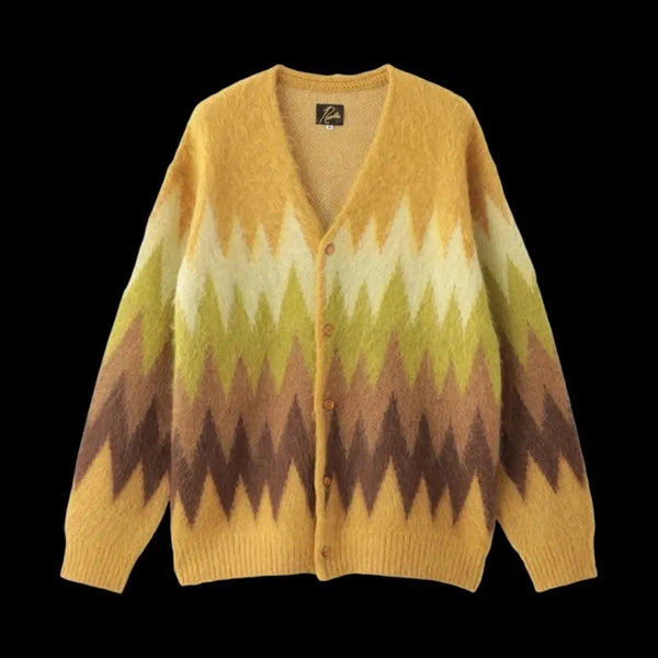 [BUNJANG] Needles Mohair Cardigan M Size Zigzag Pattern / 니들스 모헤어 가디건 m사이즈