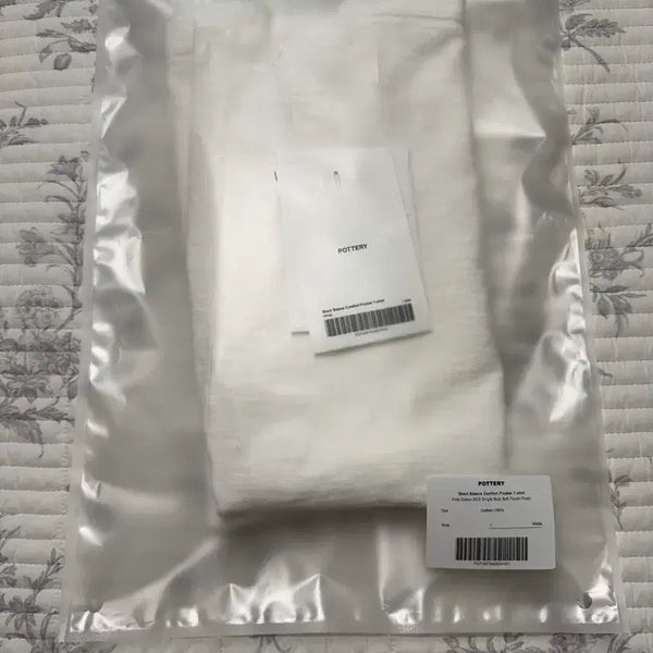 [BUNJANG] Pottery Fine Cotton Comfort Pocket T-Shirt White / 포터리 파인 코튼 반팔 컴포트 포켓 티셔츠_화이트 1(s)