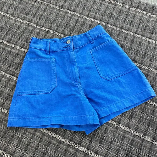 [BUNJANG] A.P.C. Blue Corduroy Shorts (Size 36) / 아페쎄 블루 숏팬츠 (36)
