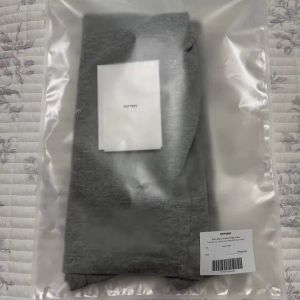 [BUNJANG] Pottery Suvinma Cotton Short Sleeve Comfort Pocket T-Shirt - Mélange Gray / 포터리 수피마 코튼 반팔 컴포트 포켓 티셔츠_멜란지 그레이 1(s)