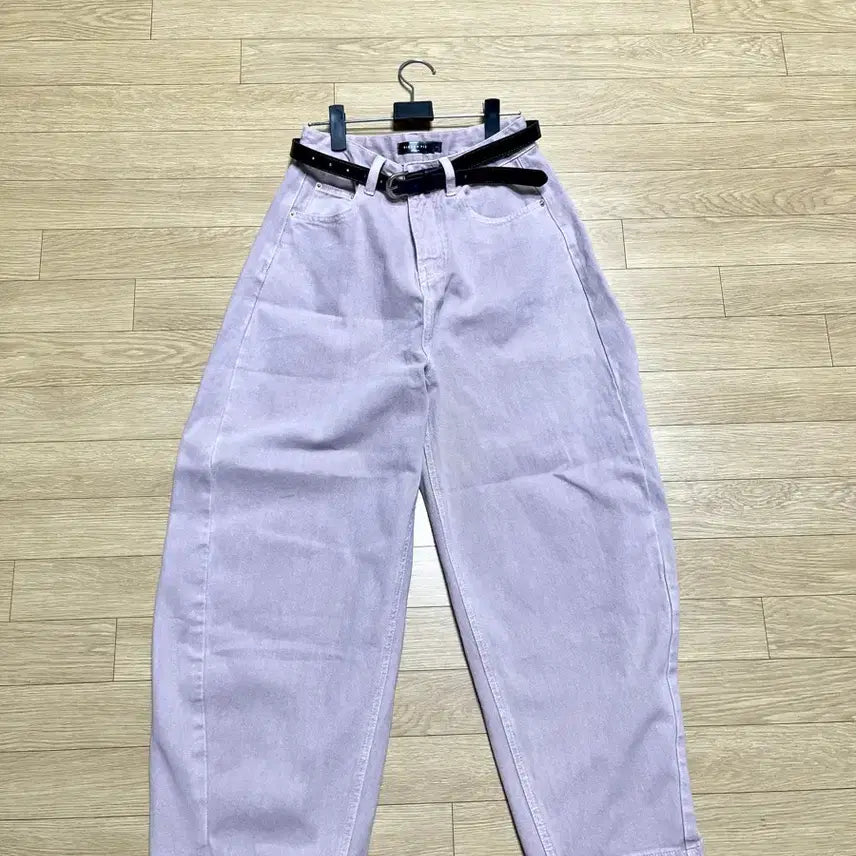 [BUNJANG] Lavender Wide Leg Pants with Belt / 새상품)연보라.라벤다칼라 와이드 팬츠 (벨트포함)