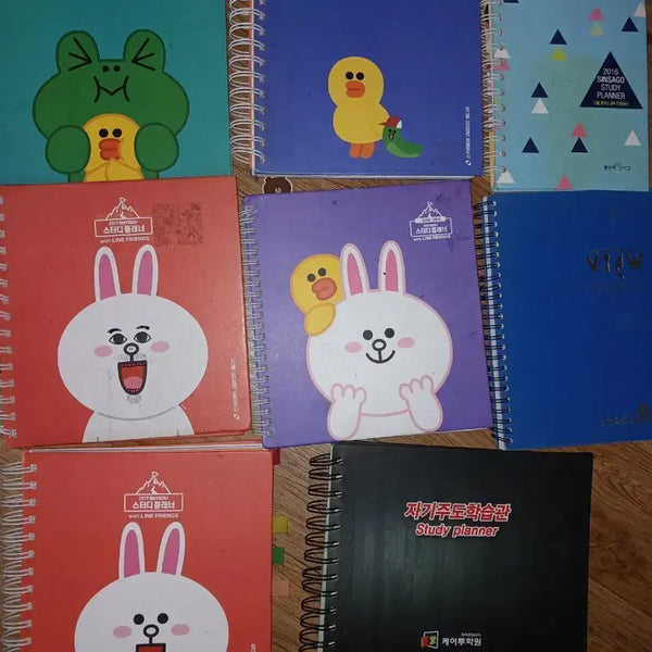 [BUNJANG] Line Friends Study Planner Set (8 Books) / 라인프렌즈 스터디 플래너 8권 몽땅드림