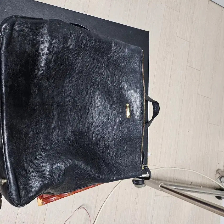 [BUNJANG] Esquire Black Cowhide Leather Backpack / 에스콰이어 블랙 소가죽 백팩 상태좋음