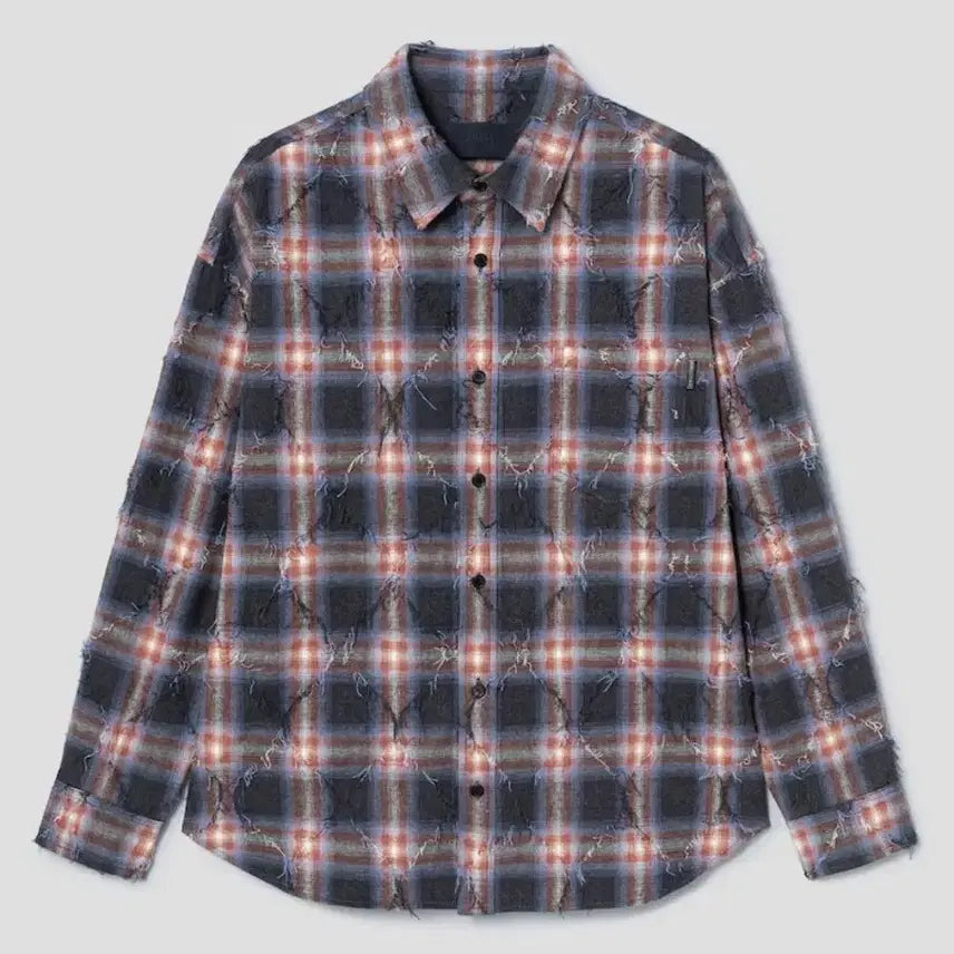 [BUNJANG] Juun.J 26FW Argyle Needle Check Shirt Size 48 / 준지 26fw 아가일 니들 체크 셔츠 48