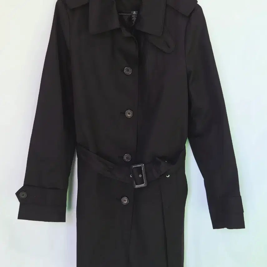 [BUNJANG] Lauren Ralph Lauren Black Trench Coat / 로렌 랄프로렌 블랙 트렌치 코트