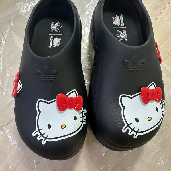 [BUNJANG] Adidas Hello Kitty Adifom Black Slides / 아디다스 헬로키티 아디폼 235