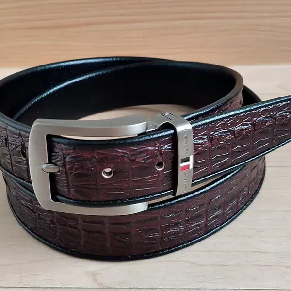[BUNJANG] Genuine Leather Crocodile Pattern Belt for Men / 가죽 악어벨트 남자벨트 캐주얼벨트 남성벨트 새상품