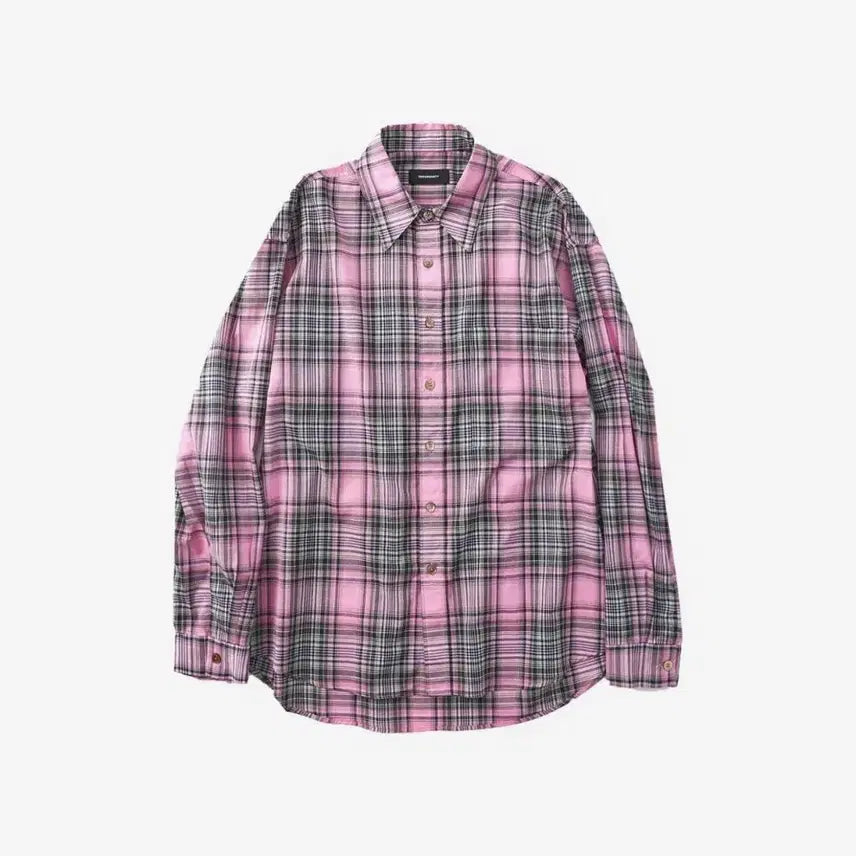 [BUNJANG] 999Humanity Easy Check Shirt V14 Pink Size 2 / 999휴머니티 이지 체크 셔츠 v14 핑크 2사이즈