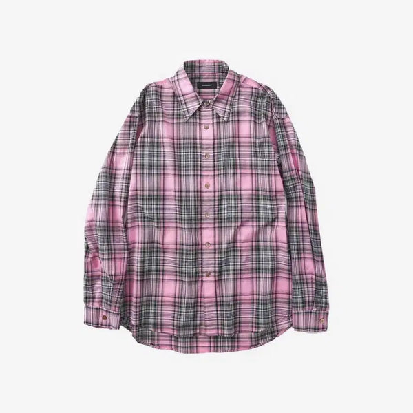 [BUNJANG] 999Humanity Easy Check Shirt V14 Pink Size 2 / 999휴머니티 이지 체크 셔츠 v14 핑크 2사이즈
