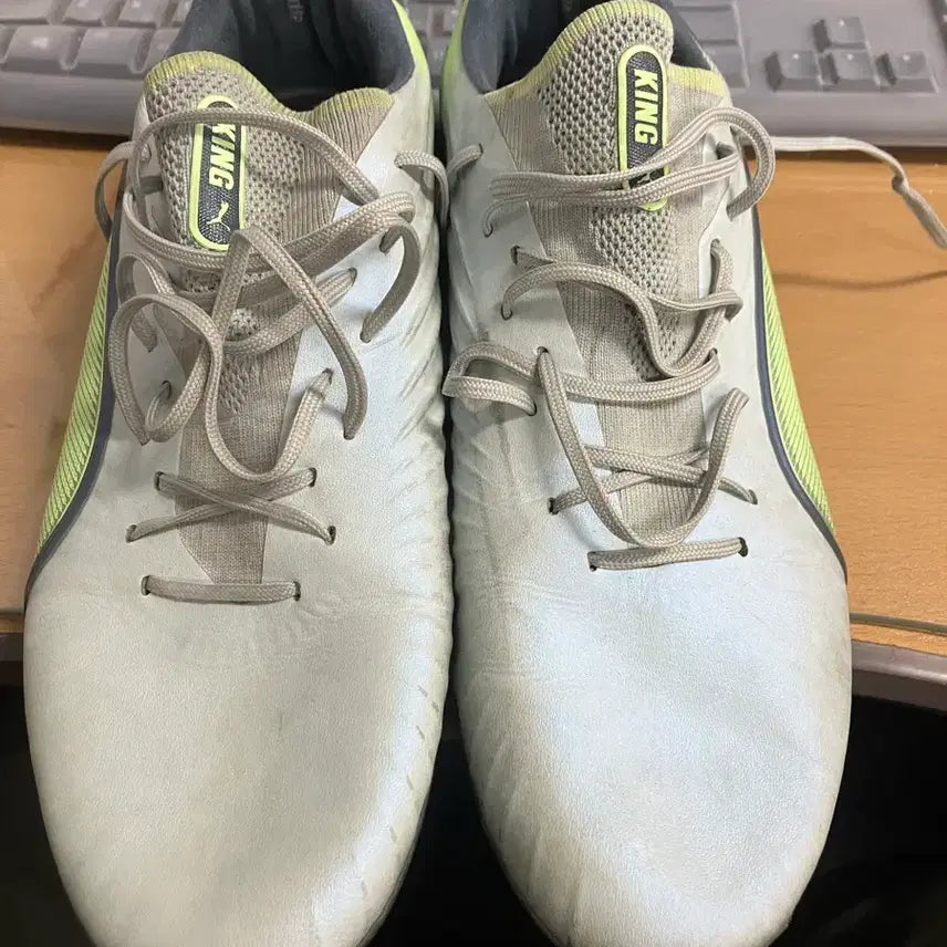 [BUNJANG] Puma King Ultimate MG Light Gray Football Boots / 푸마 킹얼티메이트 mg 라이트 그레이/형