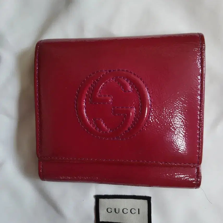 [BUNJANG] Gucci Women's Enamel Wallet Red / 구찌 지갑