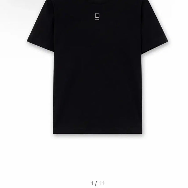 [BUNJANG] Wooyoungmi Black Front Logo Slim Fit T-Shirt Size 52 / 우영미 블랙 프론트 로고 슬림핏 티셔츠52사이즈