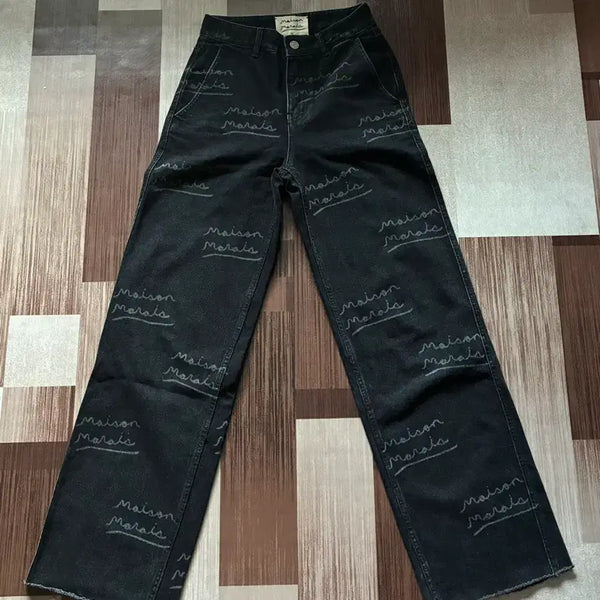 [BUNJANG] Maison Marais Black Denim Pants / 메종마레(MAISONMARAIS) 블랙 데님