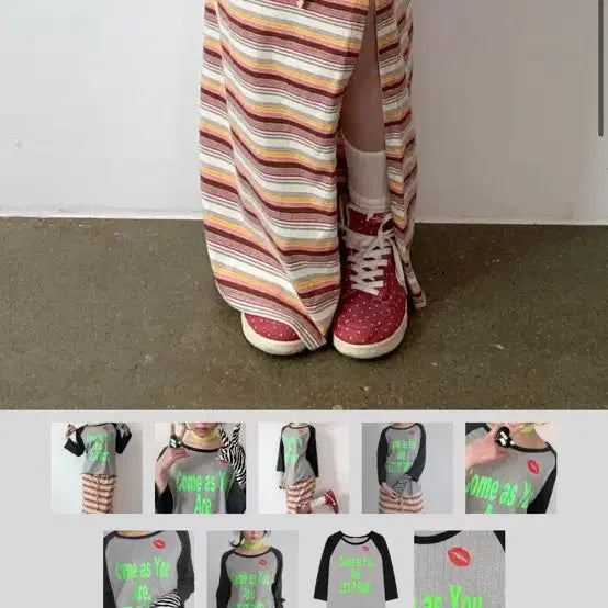 [BUNJANG] F.E.E.S Eyelet Raglan T-Shirt Grey / [F.E.E.S] 샵페어리 아일렛 라글란 티셔츠 그레이