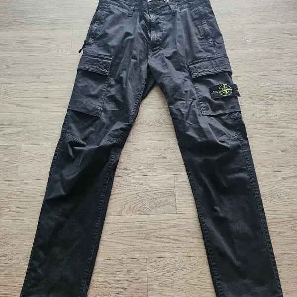 [BUNJANG] STONE ISLAND TYPE RE-T Cargo Pants Black Washed / 스톤아일랜드 카고 바지 블랙