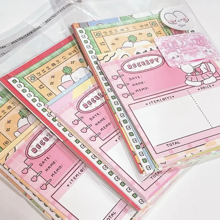 [BUNJANG] Olyumja Receipt Memo Pad Mix (100 Sheets) / 올윰자 영수증 떡메 믹스 100장