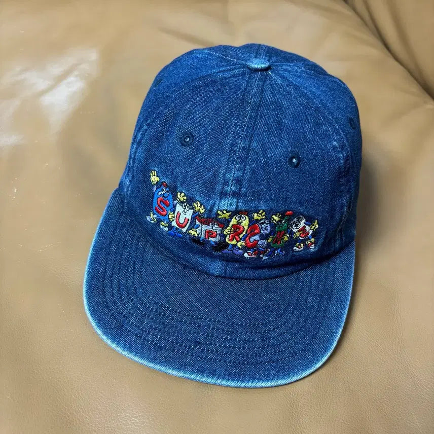[BUNJANG] Supreme 6-Panel Beatles Washed Indigo Denim Cap / 슈프림 6패널 볼캡 모자 비틀즈 워시드 인디고 데님