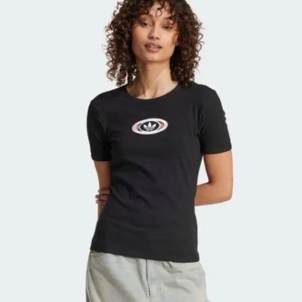 [BUNJANG] Adidas Black Logo Short Sleeve T-Shirt / 아디다스 블랙 로고 반팔티 새상품