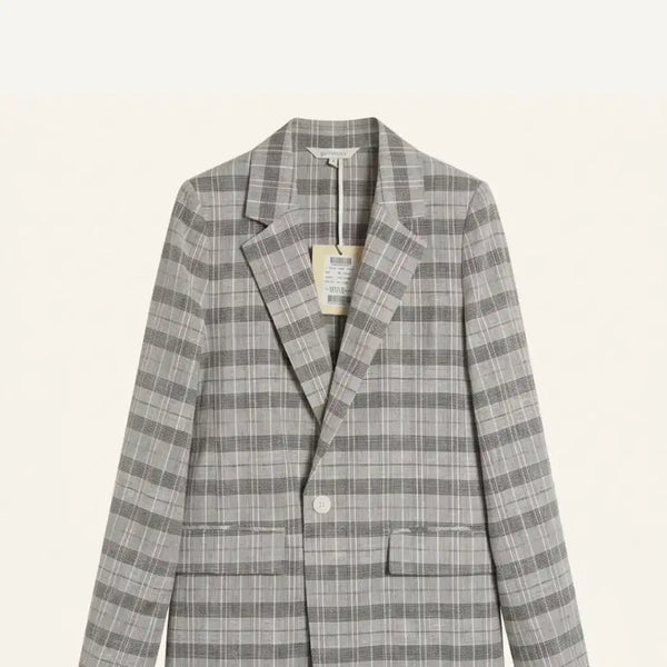 [BUNJANG] COLLNCOS Pink Check Linen Single Button Jacket Jk005 / (새상품84%)콜린코스(COLLNCOS)핑크체크 린넨  자켓 Jk005