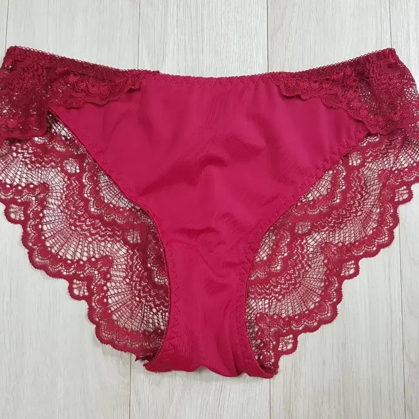 [BUNJANG] Women's Burgundy Lace Panties (Used, Size M) / (중고) 버건디 레이스 여성팬티