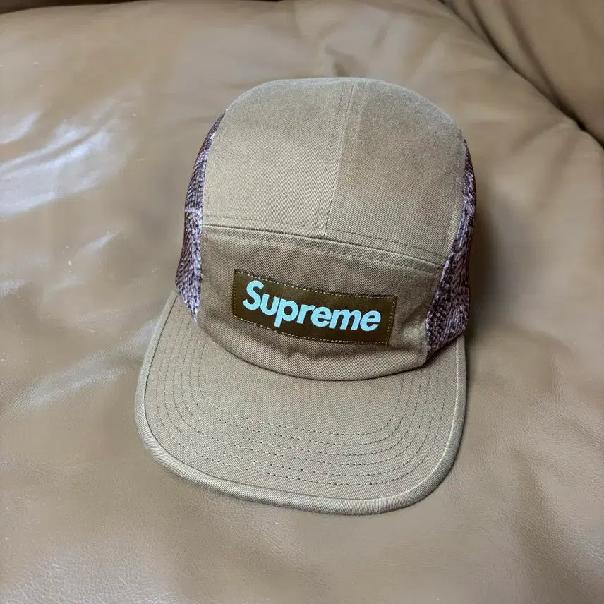 [BUNJANG] Supreme Box Logo Snake Camp Cap Hat / 슈프림 캠프캡 모자 박스로고 스네이크 탄