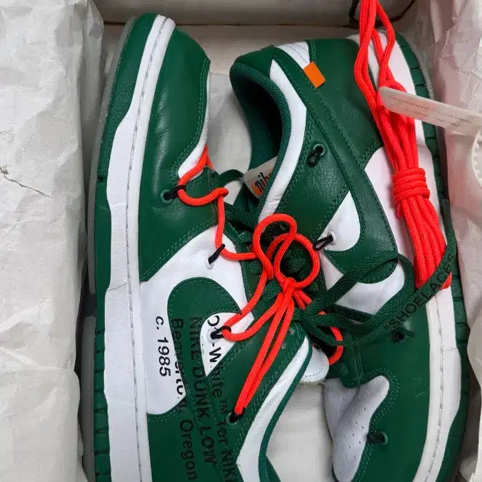 [BUNJANG] Nike Dunk Low Off-White Green/White / 285) 나이키 덩크 로우 오프화이트 그린/화이트